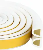 Dichtungsband für Türen Fenster, Türdichtung Selbstklebendes Fensterdichtung Dichtungsstreifen Gummi Schaum Siegel Streifen Schalldämmung Weiß