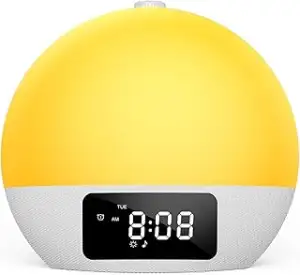 Foryond Tageslichtwecker,Geschenke Lichtwecker Wecker Digital Wake Up Light mit 