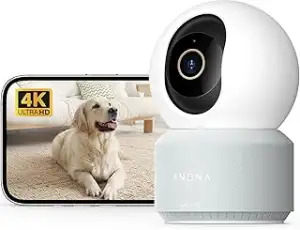 Anona Pano 4K UHD Innenüberwachungskamera, 360° Auto-Tracking, Wi-Fi 6, Personen