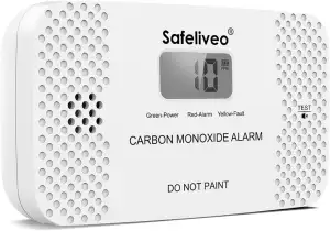 Safeliveo CO Melder mit Austauschbarer Batterie,Kohlenmonoxidmelder mit Spitzenw