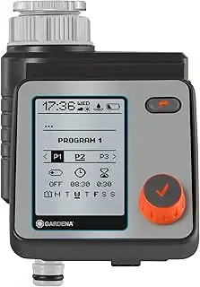 Gardena Bewässerungssteuerung Master: Automatische und zeitsparende Bewässerung, 6 Zeitpläne, LCD...