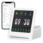 Qingping Air Quality Monitor Gen 2, Air Quality Monitor Indoor Detects PM2.5, CO2, PM10, Noise, Temperature and Humidity, CO2 Messgerät, New Upgraded Alarm Clock Function, Air Quality Tester