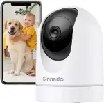 Cinnado Überwachungskamera Innen - 2K Babyphone mit Kamera, 360 Grad WLAN Indoor Hundekamera mit APP, Automatische Verfolgung, Zwei-Wege-Audio, Bewegungserkennung, Nachtsicht, kompatibel mit Alexa