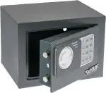 HMF 46126-11 Safe Tresor klein mit Zahlenschloss, Möbeltresor | 23 x 17 x 17 cm | Anthrazit