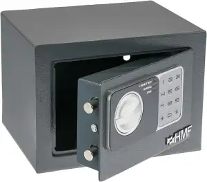 HMF 46126-11 Safe Tresor klein mit Zahlenschloss, Möbeltresor | 23 x 17 x 17 cm 