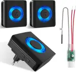 Satisure Funksignal Weiterleitung, 3 Empfänger 1 Sender Türklingel Weiterleitung Funk Klingelanla...