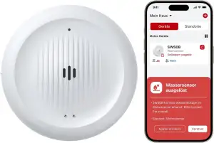 X-Sense 2-in-1 WLAN-Wassermelder mit Frostwarnung, Tieftemperatur-Melder, Smarter Sensor mit App-Benachrichtigungen, für Küche, Bad und Keller, kompatibel mit der X-SENSE Home Security App, SWS0B