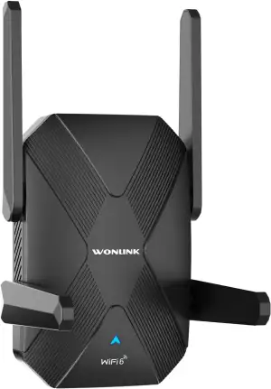 WLAN Verstärker 1500 Mbit/s WiFi 6 Dualband WLAN Repeater mit 4 Antennen, Ethern
