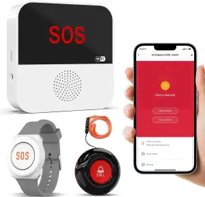 ChunHee Notrufknopf für Senioren Senioren Notruf Tuya WiFi Smart Notrufklingel A