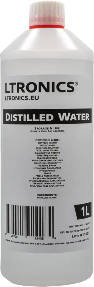 Destilliertes wassergereinigtes ultrareines Labor-Dampfdestilliertes H2O, 1 l