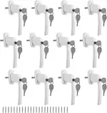 Fenstergriff abschließbar, 12 Stück abschließbare fenstergriffe Kindersicherung mit Druckzylinder...