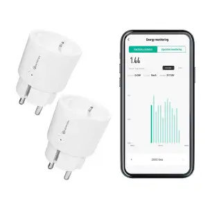 KETOTEK WLAN Steckdose Alexa mit Strommessung, Mini Smart Steckdosen mit Zeitsch