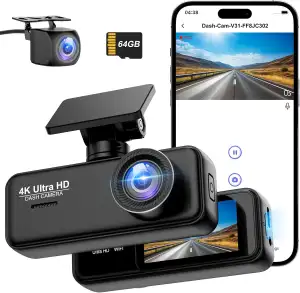 Dashcam Auto 4K+1080P SIGRILL Dashcam Auto Vorne Hinten, WiFi Dash Cam APP Steue