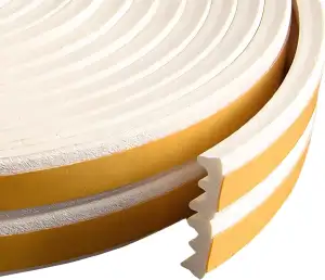 Dichtungsband Selbstklebendes für Türen Fenster, 10m Türdichtung E-Profil Gummid