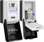 Schlüsseltresor mit Beleuchteten Zahlencode Aussen Schlüsselsafe Wasserdicht Robust Schlüsselbox Groß Schlüsselkasten Wetterfest Schlüsseltresor für Home Garage Schule Büro