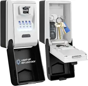 Schlüsseltresor mit Beleuchteten Zahlencode Aussen Schlüsselsafe Wasserdicht Rob