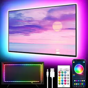 GIPOYENT LED-Leuchten für TV, 5M LED TV-Hintergrundbeleuchtung, für 45-75 Zoll T