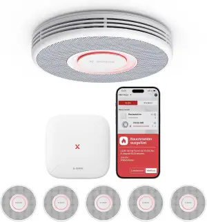 X-Sense Smarter Rauchmelder WLAN mit Sprachausgabe und 17 Standorten, Feuermelde