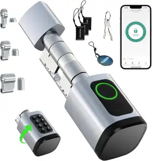 AVATTO Smart Türschloss mit Fingerabdruck & Passwort für 60-90mm Türen, Elektron