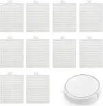 Tokaneit 10PCS Filter für Saugroboter Weiß, Saugroboter Hepa-ansaugfilter, HEPA Hochleistungsfilter, Hohe Filtrationsleistung, für die Saugrobote E10/E12/C103/B112
