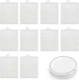 Tokaneit 10PCS Filter für Saugroboter Weiß, Saugroboter Hepa-ansaugfilter, HEPA 