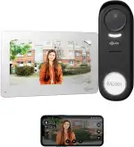 GOLIATH® Funkklingel mit Kamera & Gegensprechanlage [MIT SMARTPHONE-APP] - Türklingel mit Full HD Kamera & Monitor - Video Sprech - & Klingelanlage mit Türöffner - Videotürklingel ohne Kabel