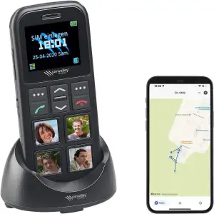 simvalley MOBILE Smartphone: 4G-Senioren-Handy mit Garantruf Easy, 4 Kurzwahl-Fo