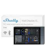 Shelly Wall Display XL Silber - 10.1" WLAN-Smart-Home-Bedienfeld, Vier Tasten, integriertes 5A-Relais, Neutralleiter Erforderlich, LUX-Sensor, Stereo-Lautsprecher, Steuerzentrale, Alexa & Google Home