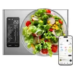 Ultrean Intelligente Küchenwaage mit Nährwertrechner & Kaloriendatenanalyse, 20 Nährstoffe, 10KG/0,01g Digitale Lebensmittelwaage für Diät, Fitness, Kochen und Backen, Edelstahl (Extra Large)