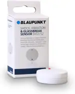 Blaupunkt SVGS-S2 Glasbruchmelder für Funk-Alarmanlagen erkennt Vibrationen und Glasbruch, löst zuverlässig Alarm aus, Glasbruchsensor Weiß