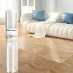 1 x 3 M Fuß durchsichtige Läufermatte aus Kunststoff, Läuferteppich für den Flur, 2mm Dicker durchsichtiger transparenter Vinyl-Bodenteppich, großer Teppich für Eingangsbereich