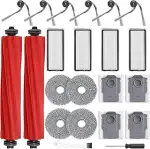 22 Stück Zubehörset für Roborock QV 35A/QV 35S/Qrevo Serie/QR598/QR798 Saugroboter mit 2 Hauptbür...
