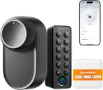 SwitchBot WLAN Smart Lock Ultra mit Fingerabdruck-Entsperrung, Elektronisches Türschloss mit Aufladbarem Akku, Türöffner per Fingerprint, Passcode, Smartphone, Alexa, Google, unterstützt Matter