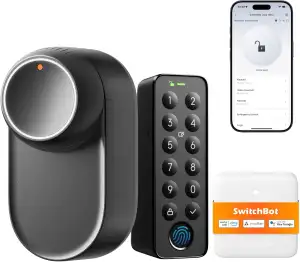 SwitchBot WLAN Smart Lock Ultra mit Fingerabdruck-Entsperrung, Elektronisches Tü
