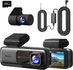 BOTSLAB Dashcam Auto Vorne Hinten 4K+2K mit GPS WiFi und Hardwire-Kit, Dash Cam Auto Kamera mit ADAS, Kostenlose 64-GB-Karte, 24/7 Parküberwachung, 2,45" IPS, Nachtsicht, WDR, 170°Weitwinkel