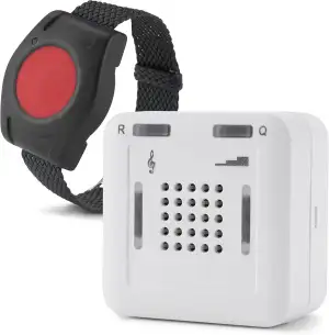 ELDAT - Mobiler Hausnotruf mit Notrufsendern und Quittierungsfunktion - Notrufknopf für Senioren - RS16 mit Armbandsender RT26