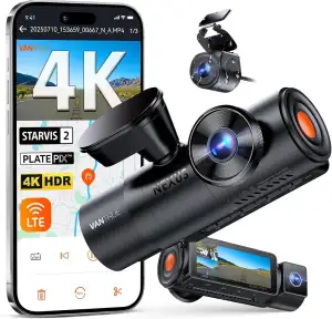 VANTRUE N4 PRO S 4K Dashcam 3 Kanal, STARVIS 2 4K+1080P+1440P Vorne Hinten Innen, 5GHz WLAN, 24h Parküberwachung mit G-Sensor, DSGVO konformes Design, Rundum-Schutz, GPS, Sprachsteuerung, Max 1TB