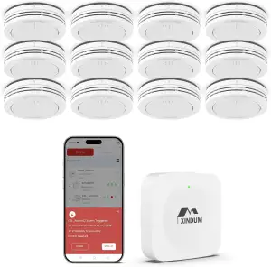 Vernetzter Rauchmelder WLAN mit Magnethalterung, 10 Jahre Feuermelder TÜV-Rheinl