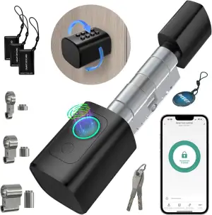 AVATTO Smart Türschloss mit Fingerabdruck & Passwort für 60-90mm Türen, Elektron