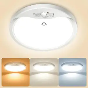 zemty 22cm LED Deckenlampe mit Bewegungsmelder Innen 18W 1800lm, 3 Modi/3 Zeiten