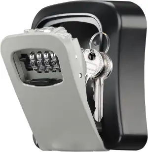 Schlüsselsafe Wandmontage, 4-stellige Kombinationsschloss Schlüsselkasten Aussen