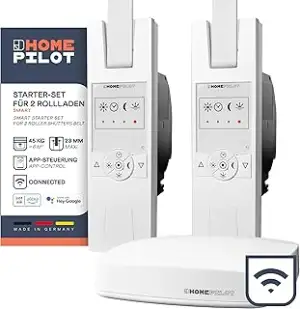 HOMEPILOT Rollladen Smart-Home Starter-Set - 2x RolloTron elektrischer Gurtwickl