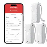 SwitchBot IP65 Hygrometer Thermometer Innen Außen, Bluetooth Thermometer con Taupunkt/VPD/Absolute Feuchtigkeitssensor, Außenthermometer, Datenspeicherung für Gewächshaus Weinkeller 3er-Pack