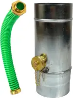Premium Zink Regenwassersammler 80 mm mit Schlauch- und Fassanschluss für das Fallrohr - Titanzink Regensammler 75% Wasser-Ertrag - Wassersammler für Regentonnen vom Fachhandel entwickelt