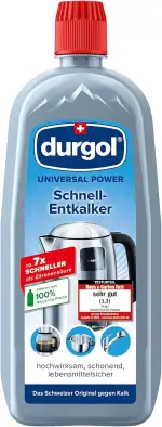 durgol Universal Schnell-Entkalker für Küchengeräte (750ml) - Entkalker für Wasserkocher, Wasserhahn, Töpfe, Spülkasten, Waschmaschinen, Dampfgarer etc. - Anti Kalklöser flüssig - Flüssigentkalker