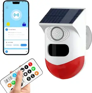 Bewegungsmelder Innen, WLAN Bewegungsmelder mit Smart Life/Tuya APP, Solar Beweg