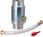 IGarden 100mm Regenwassersammler mit 45cm Schlauch- und Fassanschluss für das Fallrohr,Verzinktem Stahlblech + Aluminium Regensammler doppelwandigem Aufbau,Fallrohre DN100 Wassersammler für Regentonne