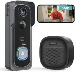 BOIFUN 2K 5MP WLAN Video Türklingel mit Kamera,Alexa-kompatibel, Nachtsicht, PIR Bewegungserkennung, 2-Wege-Audio, Unterstützt SD & Cloud-Speicher, mit Chime, 2.4Ghz WLAN