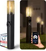SSC-LUXon VARDA Wegeleuchte Außen Steckdose inkl. LED Smart WiFi Alexa Glühbirne E27 dimmbar CCT ...