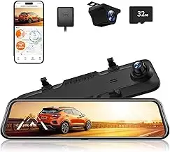 WOLFBOX 12" G840H Spiegel Dashcam mit Rückfahrkamera, ADAS und BSD, 2.5K Dual Da
